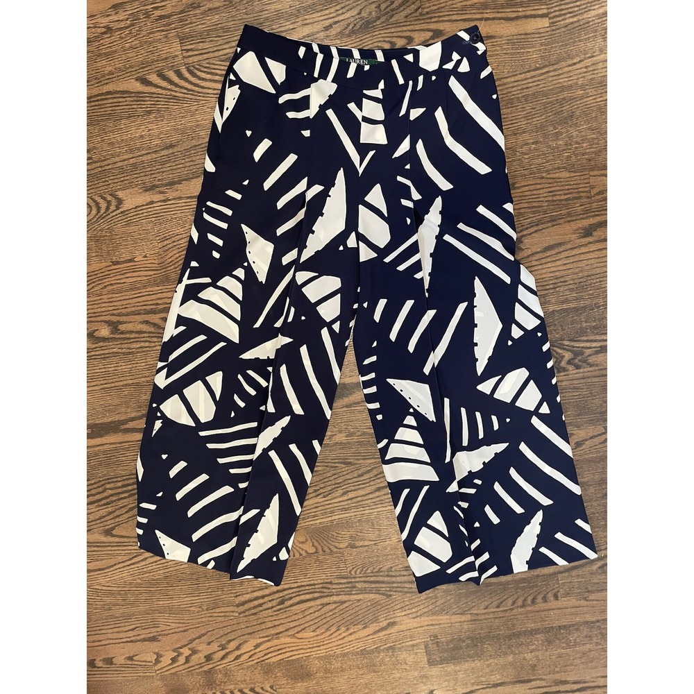 Ralph Lauren Pants Sz 8 Navy Blue & White AK105